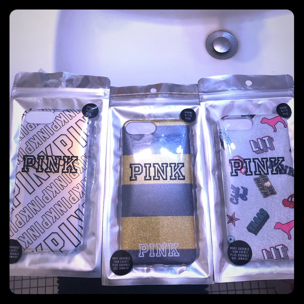 Pink iPhone Cases Compatible with 6,7 and 8 Plus!!